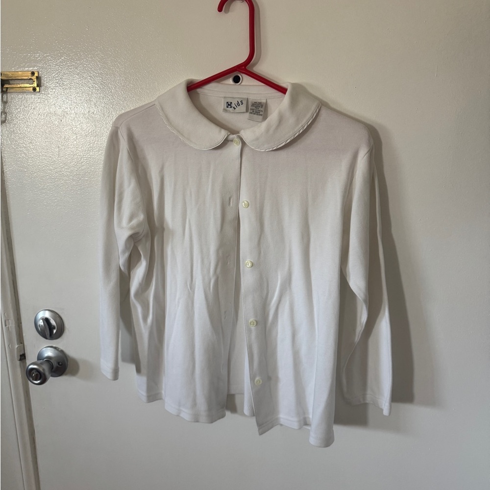 Nordstrom Kids White Sweater with Detailed Collar